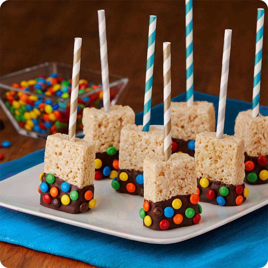 Rice Krispies Treats® Chocolate Dipped Bars with M&M's®